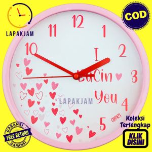 Jam Dinding Quartz Hiasan Rumah Bunga Flower Unik Besar Alari AL6868 Forever Love Lucu BestSeller