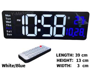 (6626) LARGE Digital Alarm Clock with Remote Control Can TIMER & COUNTDOWN (BlackFRAME/ Green Light)