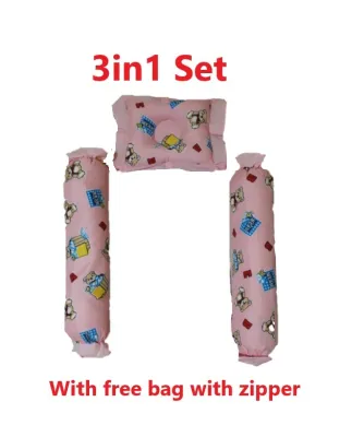 3in1 Baby Bolster Pillow set or Choose your color 1pc head pillow set Baby intant pillows newborn new born anti flat head safe for babies unan tulog sanggol needs kailangan bagong anak Cotton 100% Cartoons Cute Superhero PIllow Lucky stuff cotton mall set