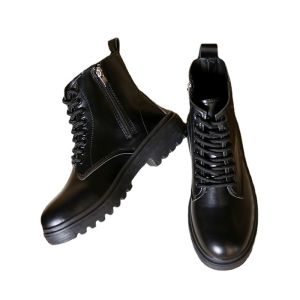 Size 35-43 Womens Fashion Thick Soled Shoes British Style Martin Boots Knight Black Short Boots