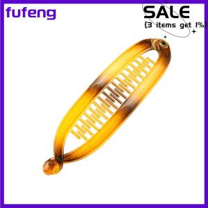 fufeng Fashion Fish Shape Hair Claw Solid Color Simple Banana Hair Clips For Women Girls Wave Combs Hairpin Braide Clamp Clips