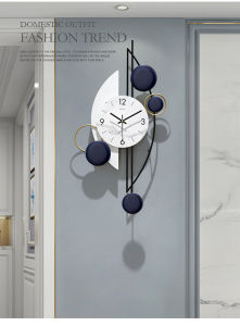 【Fans tone】 Modern Marbled Geometric Luxury Wall ClockArt Nordic Style Atmospheric Mute Wall Watch Creative Hanging Decor Mechanical Wall Clock