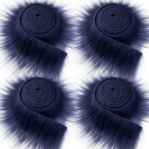 MILDGLOW 1.5M Handmade DIY Crafts Soft Trimming Winter Costume Apparel Sewing Trim Fabric Roll Faux Fur Ribbon Tapes Long Plush Fur Fabric Plush Fur Stripe
