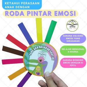 ORINAEDUKIDS Roda Pintar Emosi Untuk Validasi Emosi Anak Dan Mengenal 8 Warna Untuk Bayi Todler Paud TK
