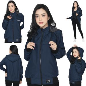 Jaket Wanita Taslan Waterproof Casual Jaket Bolak Balik BB