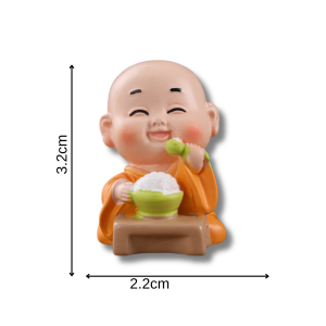 DAKENA - ORNAMEN MINIATUR BIKSU / PATUNG BUDDHA / IMUT / PAJANGAN / ACTION FIGURE DEKORASI