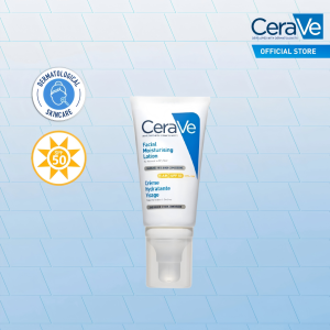 CeraVe AM Facial Moisturising Lotion SPF50 For Normal To Dry Skin With 3 Essential Ceramides And Hyaluronic Acid Fragrance Free Non Comedogenic Day Moisturizer With Sun Protection 89ML