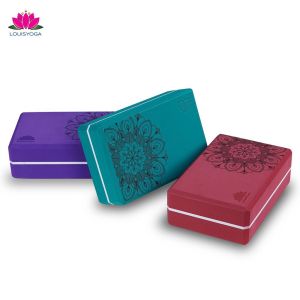 Gạch Tập Yoga (Block yoga) trọng lượng 320gram (giá bán 1 viên) hãng Louis yoga In Nổi Hoa Mandala chịu lực tốt