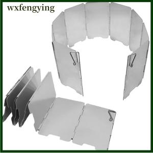 wxfengying ชุดเตาตั้งแคมป์กลางแจ้งชุดหม้อกระจกบังลมขนาดเล็ก9ชิ้นพร้อมถุงผ้า