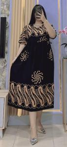 Daster Jumbo Rayon Busui Sleting Depan Lengan Pendek LD 110 CM Daster Kekinian Terbaru