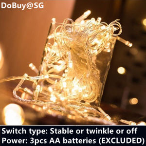 🔥SG LOCAL STOCK🔥3M 6M 10M LED String Lights 3*AA Battery Operated Waterproof Fairy LED Christmas Lights For Holiday Party Wedding Decoration