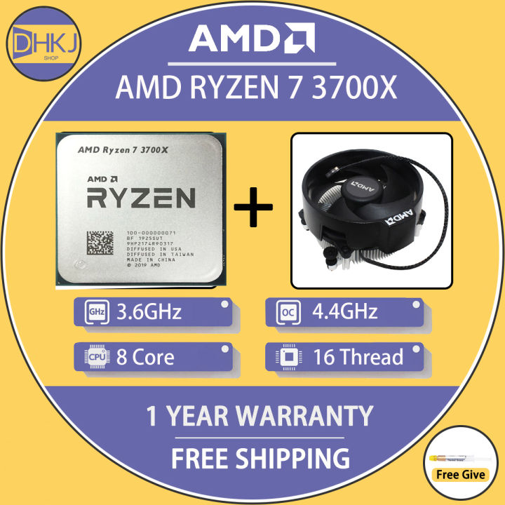 USED AMD Ryzen 3700X Processor GHz Eight-Core Sixteen-Thread