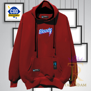 Hoodie Pria Distro Premium Aesthetic Terbaru Tarandam Jaya Motif Bloods Keren Bahan Katun Fleece Adem Dan Lembut Hodie Switer Oversize Murah Gramasi 280 Terlaris Kota Bandung Jaket Hudie Cowok Cewek Kekinian Higt Quality Tebal