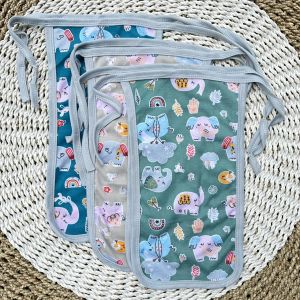 6/12 PCS Popok bayi Kain slancar baru Lahir Newborn Motif fullprint Sukmastore