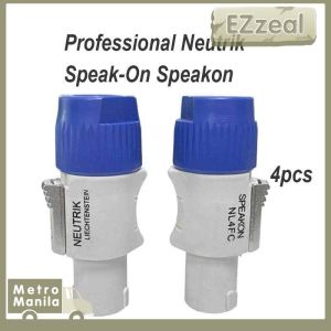 4pcs Professional Neutrik Speak On Plug Nl4fc Male Ohmic Connector 4 Pins Audio Plug