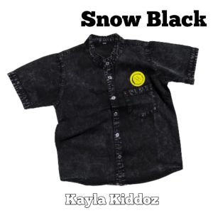 Kayla kiddoz Kemeja Jeans Anak Laki - LAki Koko Kurta Baju Hem Fano Denim Kemko Umur 1 - 13 Tahun