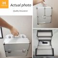 Household Medicine Box Aluminum Alloy Double Open Multi-Layer Medicine Cabinet Wall-Mounted First Aid Storage Box. 