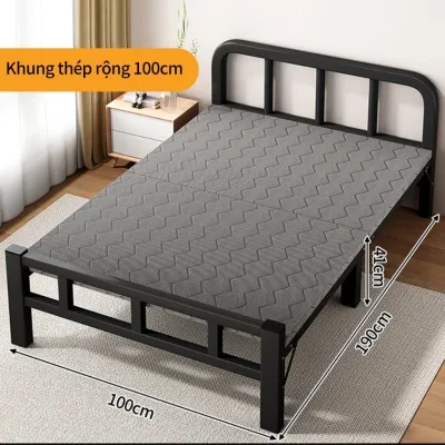 【Ống thép gia cố】 Giường gấp đơn gia đình/văn phòng/ký túc xá/nhà thuê/giường bệnh nhân tĩnh âm