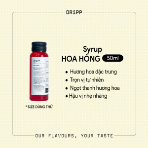 SIRO DRiPP HOA HỒNG 50ML - ROSE SYRUP DRiPP 50ML (MẪU DÙNG THỬ)