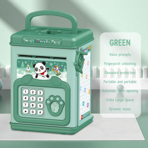NEW Cartoon ATM Cash Saving Box Money Bank Toy For Kids Electronic Large Money Box Savings Password Digital Fingerprint Unlock 【COD & Fast delivery】