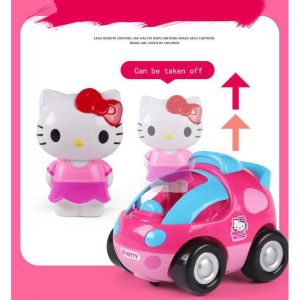 Pink Hello Kitty Remote Control Car with Music and Flashing LED Headlights