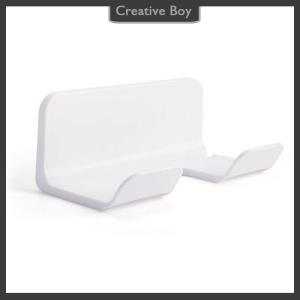 [Creative] Bathroom Wall Mounted Hair Dryer Holder Shower Storage Rack Self-adhesive Plastic Household Washroom Organization Shelves