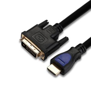 Fast Speed HDTV to DVI 24+1 Male to Male Adapter Cable Supports HD1080p for BlueRay Docking Stations Players