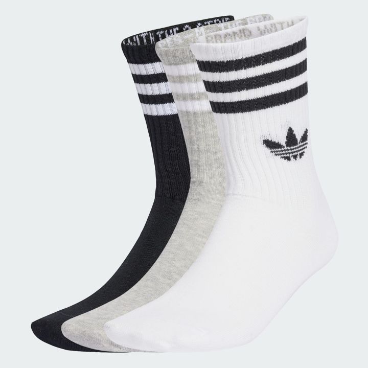 Adidas 3-Stripes Crew Socks Pairs JV7403 20252 Lazada Indonesia