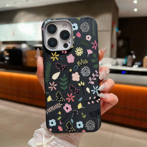 INS Flowers Leaf Daisy PU Leather Case for Vivo Y12S Y12A Y02T Y11 Y22S Y78 Y36 Y27 Y27S Y03 Y03T Light Thin Retro Simple Shockproof Cover