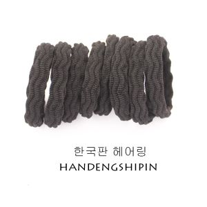 KARET RAMBUT MOTIF GRID WARNA CAMPUR HITAM EARTH TONE [9 VARIAN]