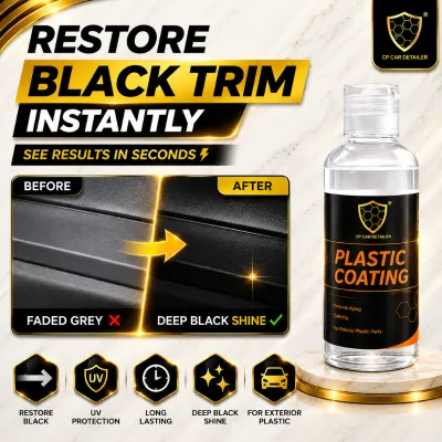 【CP CAR Detailer】Plastic Coating 100ML Restore Car Exterior Rubber Plastic UV Protection Prevent Aging