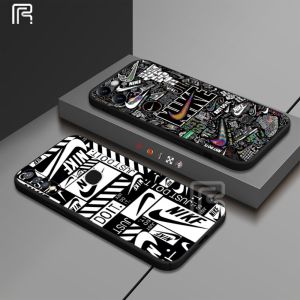 (Lokal Ready) Casing hp Vivo IQOO Z7X V27e V25 V25e V19 V9 V21 V20 V23e Y85 S1 S1 Pro Cool Tide Brand Label Graffiti Casing Ponsel Silikon Lembut Soft Case