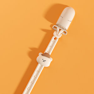 Hamshmoc silicon mềm bé chống mất sợi dây thừng cho Teether núm vú giả mềm silicon độ co giãn cao trẻ sơ sinh Làm dịu núm vú Mắt Xích Kẹp chủ dây đeo dễ dàng để làm sạch
