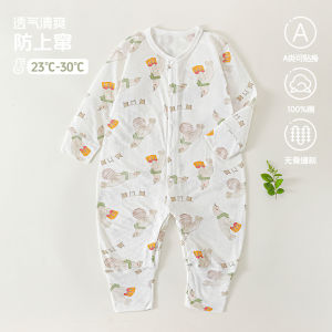 Infant and toddler  clothing summer thin anti-slip air conditioning clothing for babies in summer a Bamboo fiber romper
