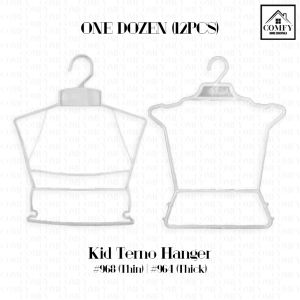 (One Dozen) Pack of 12 Sahara Kid Size Terno Hanger Transparent Hanger Frame