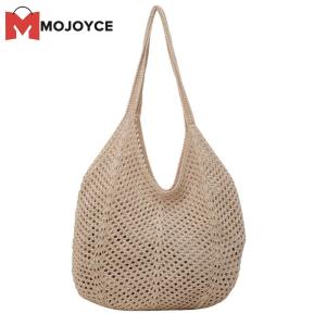MOJOYCE MOJOYCE Women Knitting Shoulder Bag Solid Color Summer Crossbody Bag for Outdoor Casual Use