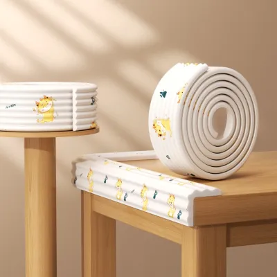 HABELYI T25 2m Dải bảo vệ cạnh bàn Mẫu hoạt hình An toàn cho trẻ em Bộ đệm bọt Thực tế Mềm mại Bảo vệ góc tường Bên giường
