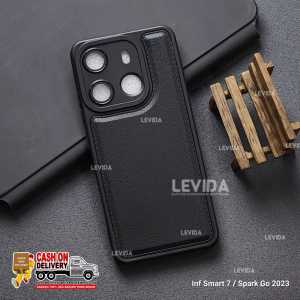 Softcase Leather Pro Macaron Black Infinix Smart 7 Infinix Smart 8 Plus Infinix Smart 9