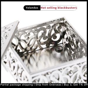 [Yolandas] Plastic Treasure Trinket Box Square Candy Box Treasure Chest Wedding Favor Box