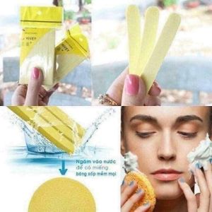 Set 12 Bông nở rửa mặt bọt biển Chivey Nhật Bản