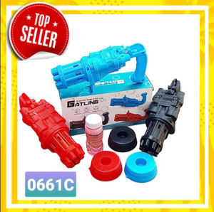 ( Best Seller ) Pistol Bubble Mesin Gelembung Sabun Gatling Gun Mainan anak