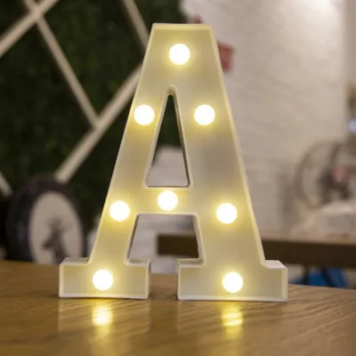 Glow 0-9 Digits Letter Light 3D Letters With Led Light Alphanumeric Decorative light Christmas Lights
