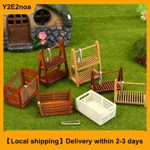 【Local shipping】 1Set 1:12 Dollhouse Miniature Bread Rack Cake Shelf Storage Box Basket W Baking Clip Scene Decor Doll House Accessories