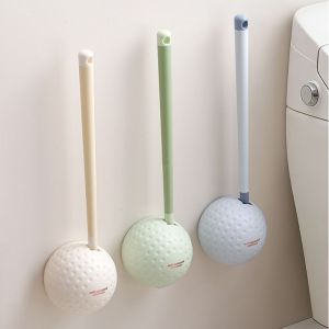 XINSU38 Long Handle Wall-Mounted Toilet Brush Soft Hair Double-sided Golf Toilet Plunger Bowl Brush Floor Toilet Cleaning Tool Space Saving Toilet Cleaning Brush Set Bathroom Cleaning