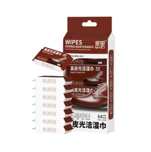 WE 3609 = 真皮光洁湿巾 Genuine Leather Polishing Wipes ☞ 1 bag of 8 packs