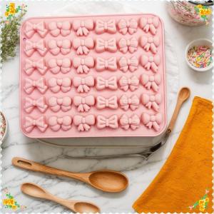 💖【Special price】💝CHUN แม่พิมพ์ซิลิโคนรูปโบว์มี6รูปทรงที่แตกต่างกันแม่พิมพ์ช็อคโกแลตฟองดอง36ช่องสำหรับคัพเค้กเค้กหัตถกรรมน้ำตาล