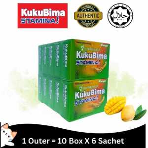 KukuBima Energy Drink Original indonesia-100% Authentic(Paket Hemat isi10 Boxes X 6 Sachets X 4.5g).