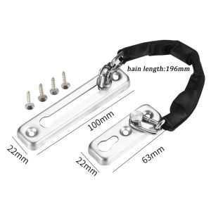 Stainless Steel Door Chain Lock Safety Guard Door Chain Security Lock Latch With Screws