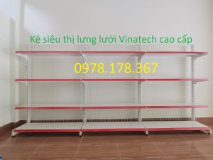Kệ siêu thị lưng lưới Vinatech cao cấp - Dài 1.2m x Cao 1.5m x 4 tầng