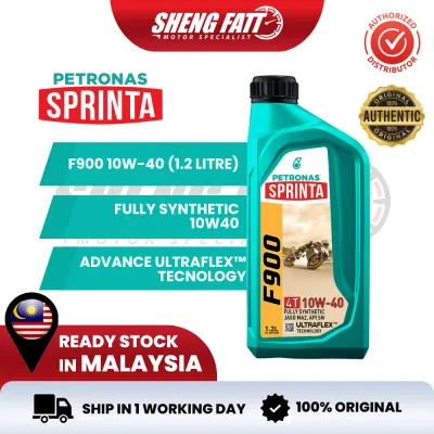 PETRONAS Sprinta F900 10W-40 1.2 litre SN Fully Synthetic Engine Oil Minyak Hitam (1.2L) shengfatt petronas distributor